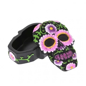 Koponya alakú műanyag tartó 8 x 11 x 4,5 cm rózsaszín
