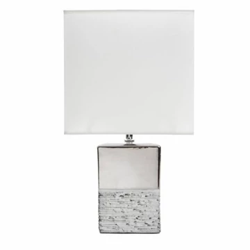 Silvya fehér ezüst lámpa 15 x 15 x 31 cm Silvya fehér ezüst lámpa 15 x 15 x 31 cm