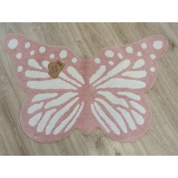 Pillangó formájú rózsaszín fürdőszobai kilépő szőnyeg 60x100 cm