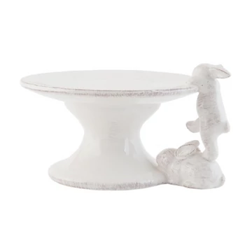 Kerámia sütemény kínáló ágaskodó nyuszival 16 x 14 x 9 cm Kerámia sütemény kínáló ágaskodó nyuszival 16 x 14 x 9 cm