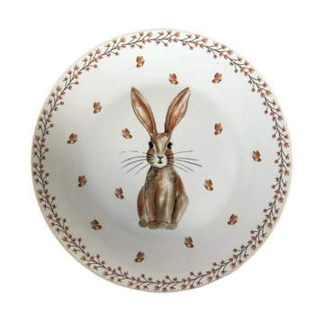 Porcelán nyuszis pillangós desszertes tányér 20 cm Porcelán nyuszis pillangós desszertes tányér 20 cm