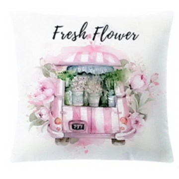 Rózsaszín fehér párnahuzat Fresh Flower 42 x 42 cm Rózsaszín fehér párnahuzat Fresh Flower 42 x 42 cm