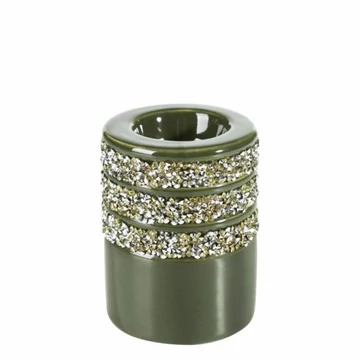 Olivazöld gyertyatartó szórt kövekkel Olivazöld gyertyatartó szórt kövekkel