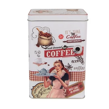 Tároló fémdoboz Coffee 8 x 12 x 19 cm