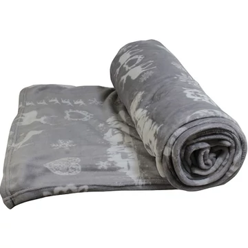 Karácsonyi olasz pléd 190 x 230 cm szürke