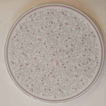 Porcelán poháralátét mini szívekkel Wendy 10 x 0.7 cm