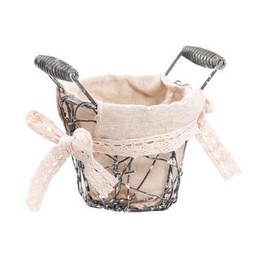 Kerek kosárka fogantyúval 11 x 13 cm