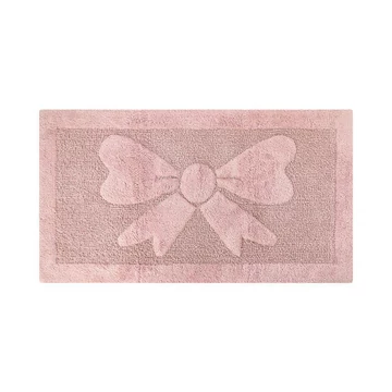 Fürdőszoba/Előszoba szőnyeg rózsaszín masnival 60 x 180