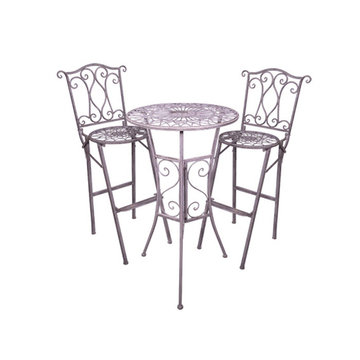 Kerti bárasztal vas  60 cm + 2 szék 