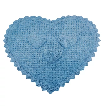 Fürdőszoba szőnyeg szív a szívben kék 60 x 60 cm