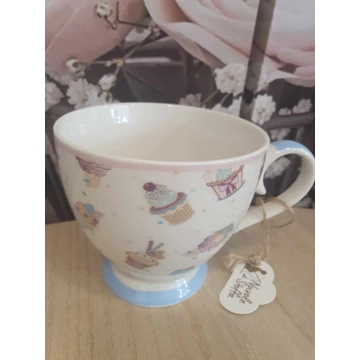 Porcelán bögre Cupcake mintákkal 445 ml