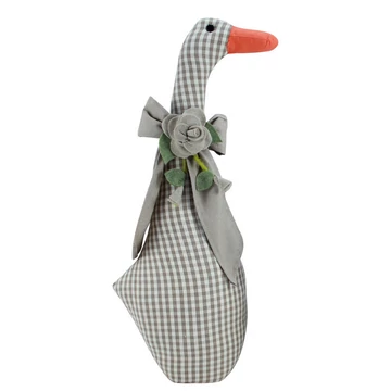 Liba lakásdísz/ajtótámasz barna kockás