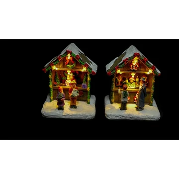 Karácsonyi ledes életkép 2 fajta 11,5 cm