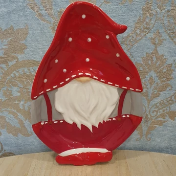 Piros Manó porcelán kínáló tál