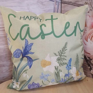 Díszpárnahuzat zöld Happy Easter 44 x 44 cm