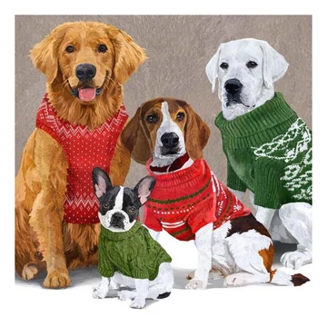 Papírszalvéta kutyák pulóverben 20 db-os 33 x 33 cm