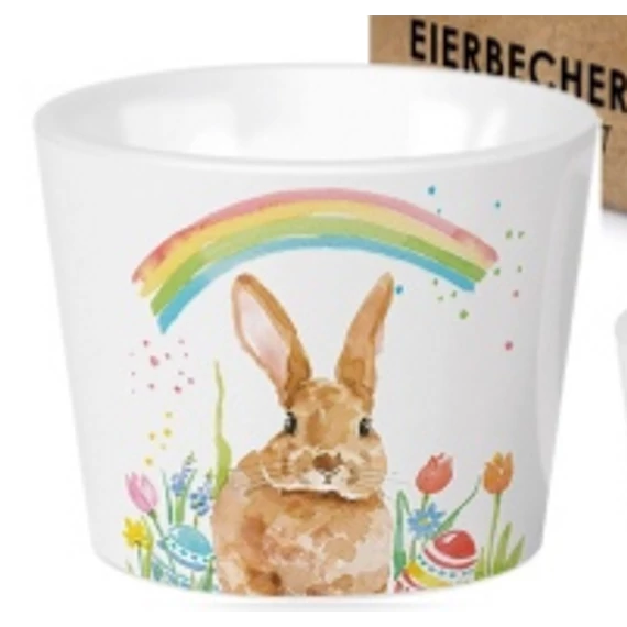 Nyuszi szivárvánnyal porcelán tojástartó