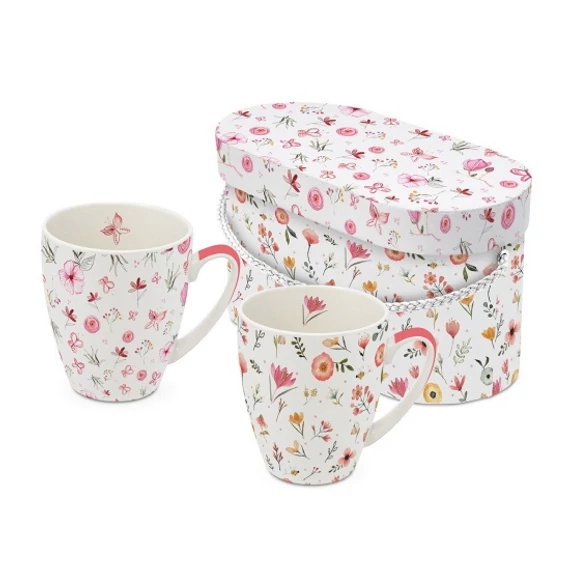 Oh Happy Day porcelán bögre 2 db-os díszdobozban 350 ml