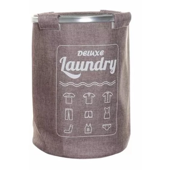 Henger alakú Laundry ruháskosár sötét