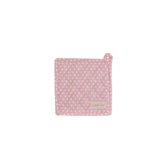 Textil edényalátét rózsaszín pöttyös 20 x 20 cm