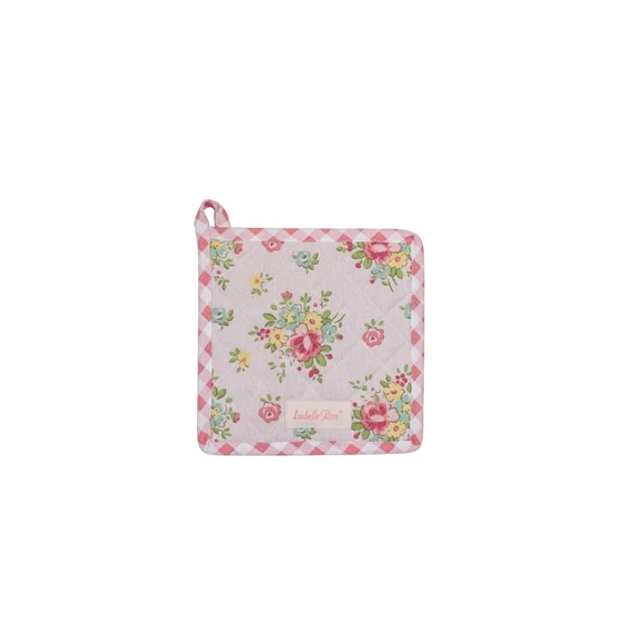Textil edényalátét színes virágokkal 20 x 20 cm