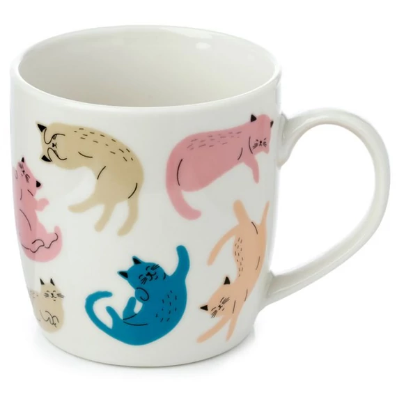 Porcelán bögre cica élet 300 ml