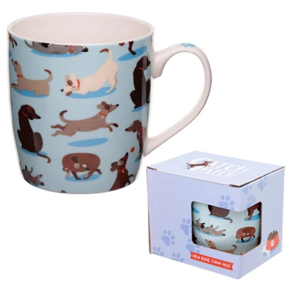 Porcelán bögre Pajkos kutyák 300 ml