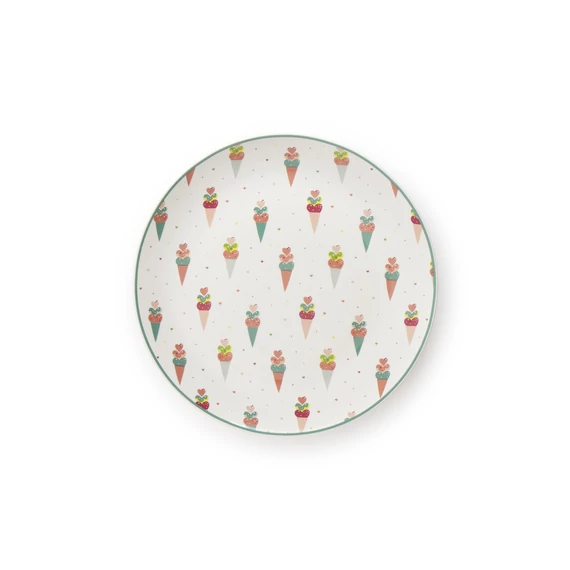 Porcelán desszert tányér fagyi mintával ice cream 20 cm
