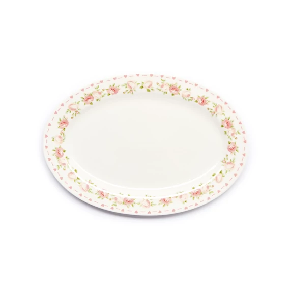 Porcelán rózsásszélű ovális tál Annette 35,3 x 25,2 cm