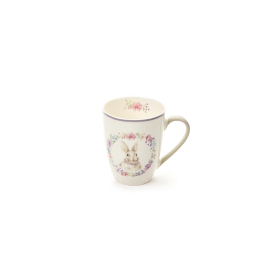 Porcelán nyuszis bögre bézs füllel 340 ml