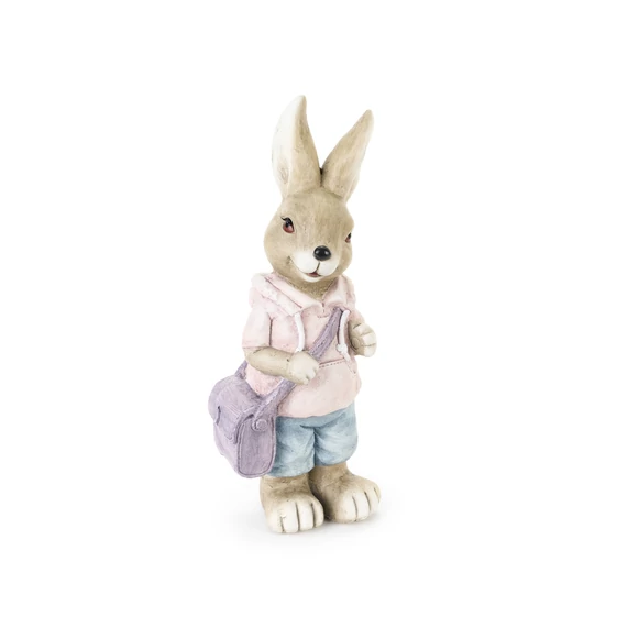 Húsvéti resin nyuszifiú táskával 46 cm