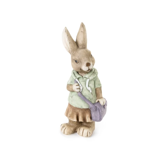 Húsvéti resin nyuszilány táskával 46 cm