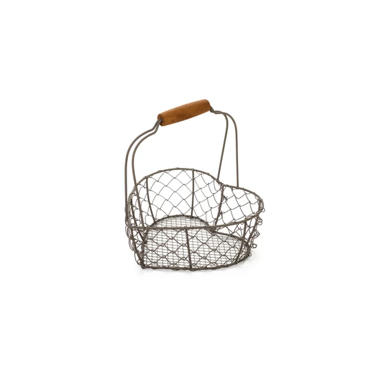 Fém 3 db-os szív kosár  20.5/ 18/ 15 cm