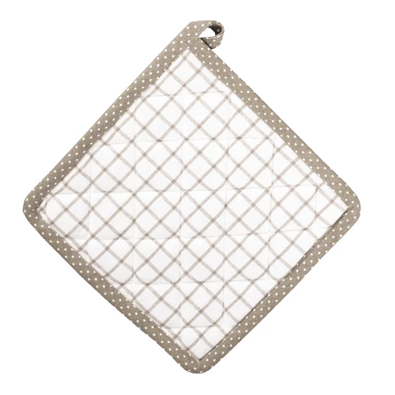 Bézs kockás alátét Carlotta 20 x 20 cm