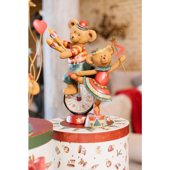 Karácsonyi műanyag  balerina maci figura Bear 16 x 6 x 24 cm