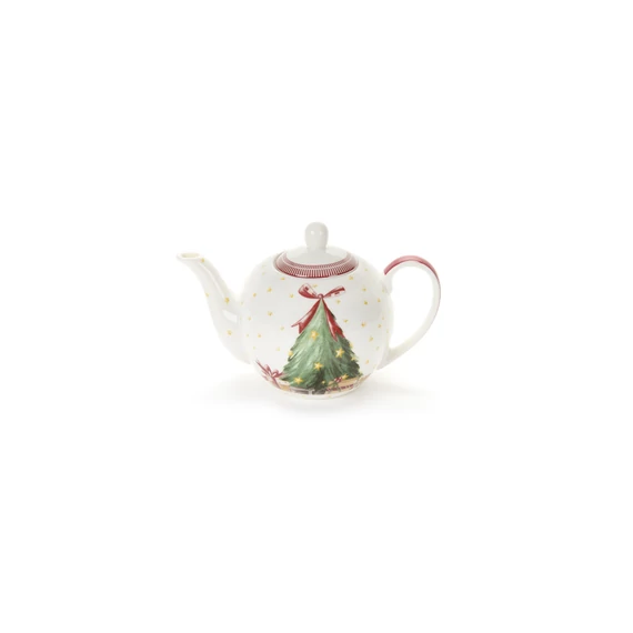 Porcelán teáskanna fenyőfával 900ml