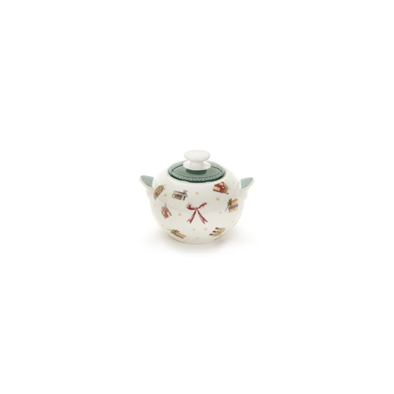 Porcelán cukor tároló karácsonyi motívumokkal 300 ml