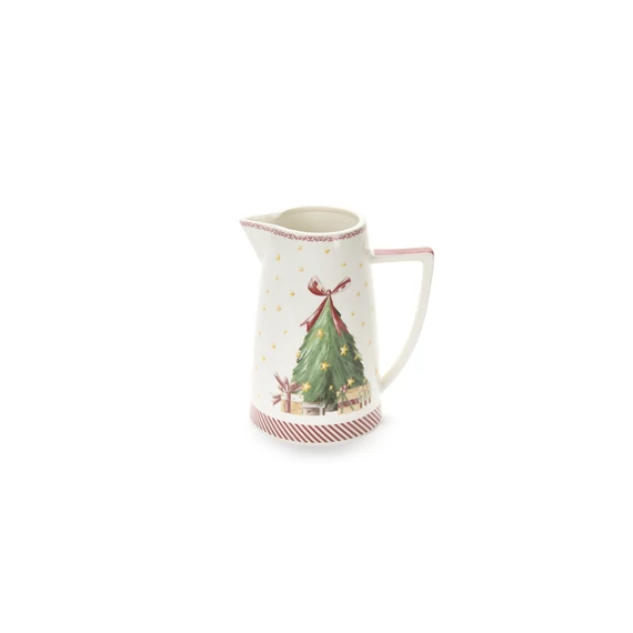 Porcelán tejes kancsó fenyőfával 1,2 l