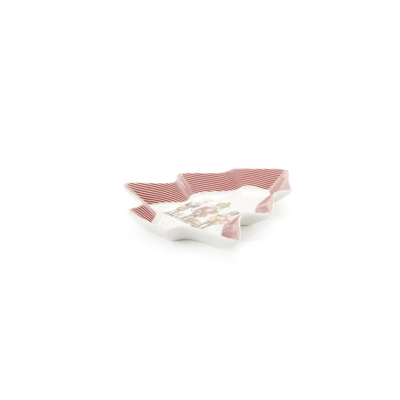 Porcelán kínáló szett 2 db-os diótörőkkel,karácsonyi motívumokkal